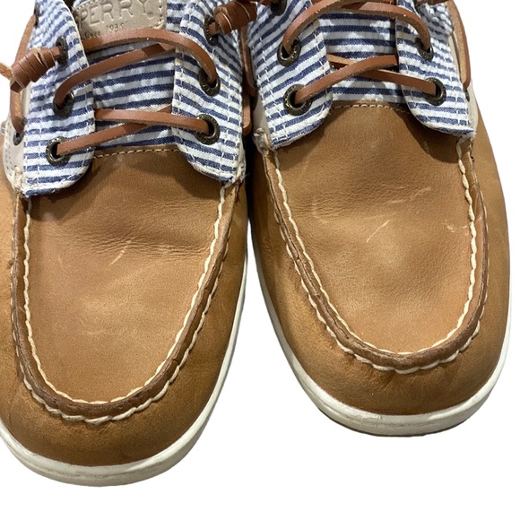Sperry koifish strip linen womens boat shoes, size 10 - Picture 6 of 7